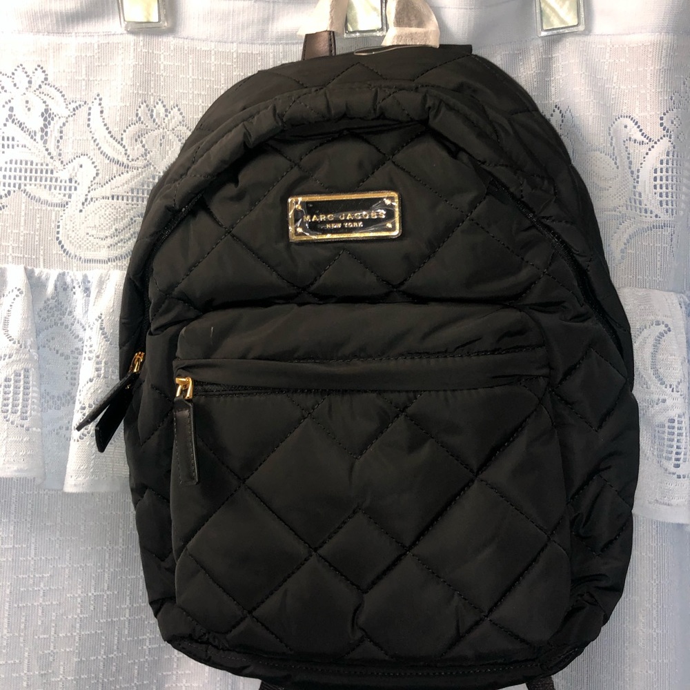 NWT Marc Jacobs Quilted Backpack In Black